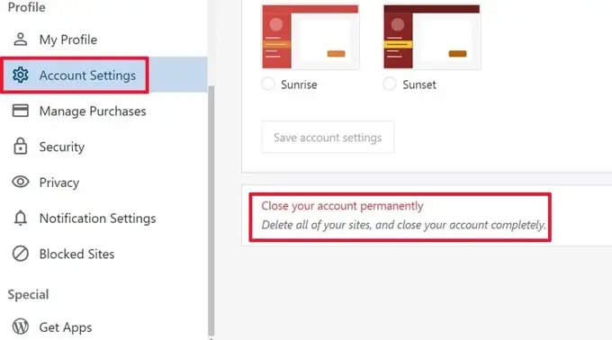 WordPress.com-account sluiten WordPress.com-account sluiten