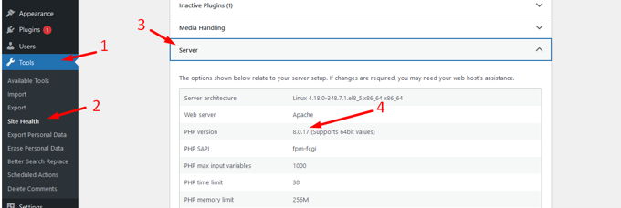 Kan afbeeldingen niet uploaden naar WordPress PHP-version Kan afbeeldingen niet uploaden naar WordPress PHP-version