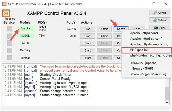 Waar is php.ini in Xampp? Waar is php.ini in Xampp?